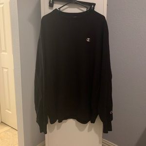 Black champion cotton weave sweatshirt